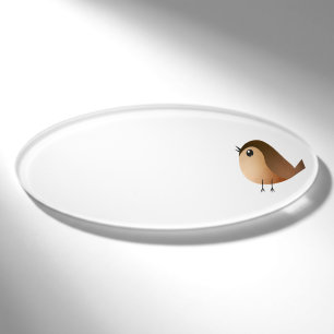 Cute Sparrow Bird Cartoon Name Tag