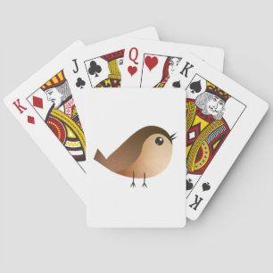 Cute Sparrow Bird Cartoon Playing Cards