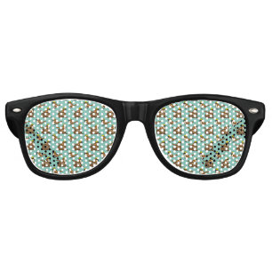 Cute Sparrow Chocolate Egg Happy Easter Pattern Retro Sunglasses