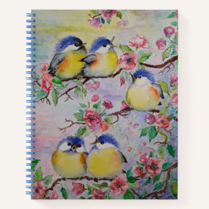 Cute Sparrows Notebook Spring