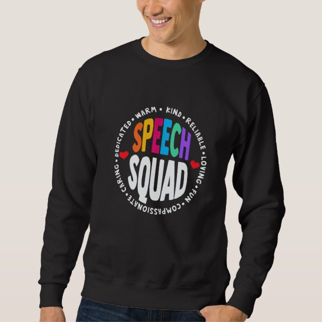 Cute Speech Language Pathologist Therapy Groovy Sp Sweatshirt (Front)