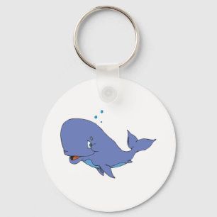 cute sperm whale key ring