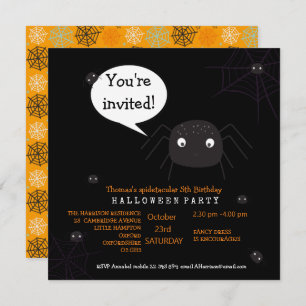 Cute Spider Birthday/Halloween Child's