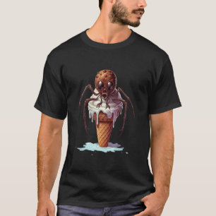 Cute Spider eats Ice Cream Summer Kids Ice Cream T-Shirt
