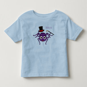 Cute spider in top hat cartoon