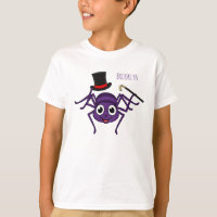 Cute spider in top hat cartoon