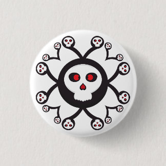 cute spider skull cartoon 3 cm round badge