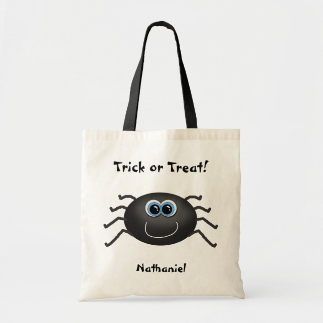 Cute Spider Trick or Treat Tote Bag (Front)