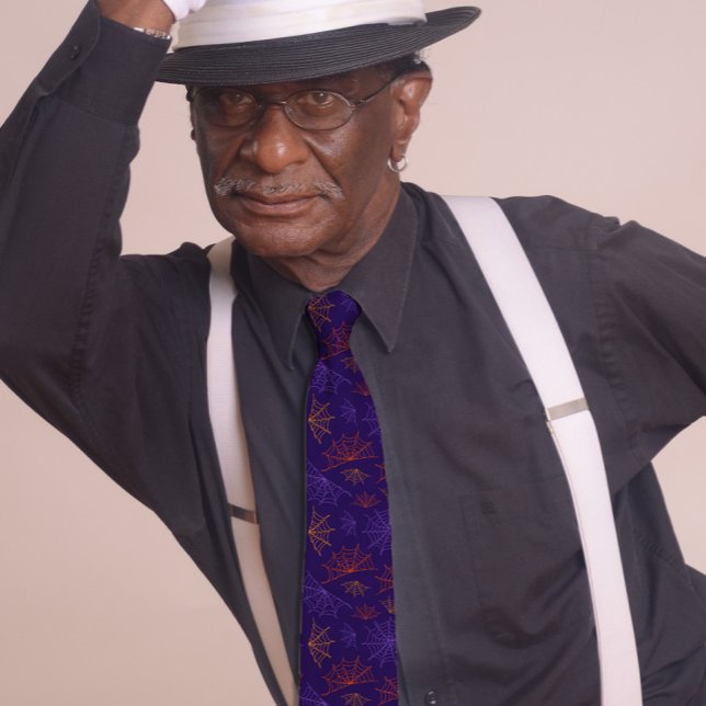 Cute Spider webs Halloween Dark Purple Tie (Creator Uploaded)