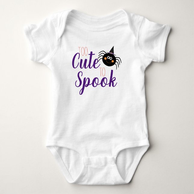 Cute Spider with Quote Baby Bodysuit (Front)