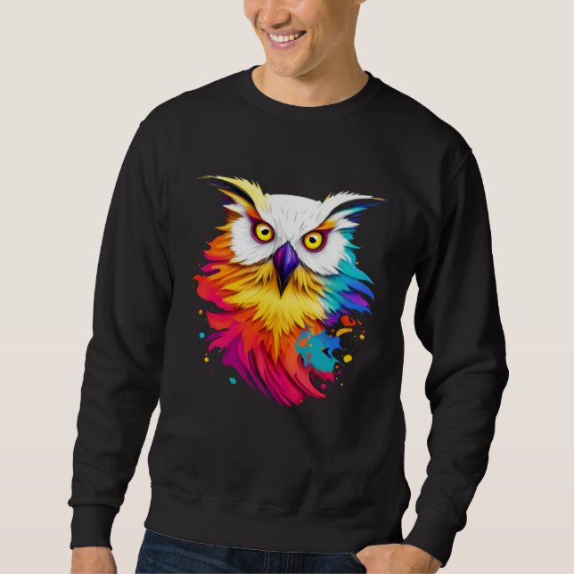 Cute Splash Owl Sweatshirt (Front)