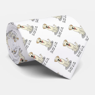 Cute Spoiled Rotten Yellow Labrador Retriever Dog Tie