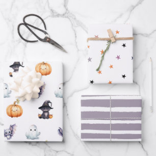 Cute Spooktacular Birthday Wrapping Paper Sheet