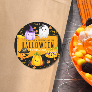 Cute Spooktacular Fun Halloween Night Classic Round Sticker