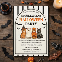 Cute Spooktacular Halloween Cat Party