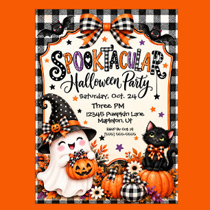 Cute Spooktacular Halloween Party Invitation