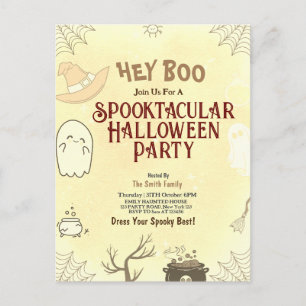 Cute Spooktacular Halloween Party Invitation  Postcard