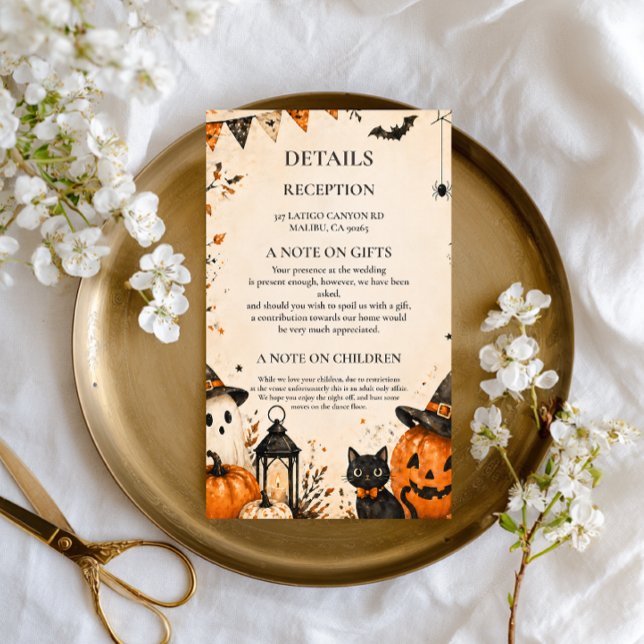 Cute Spooky Autumn Information Enclosure Card (Creator Uploaded)