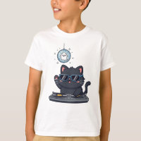 Cute Spooky Black Cat and DJ Meowgic