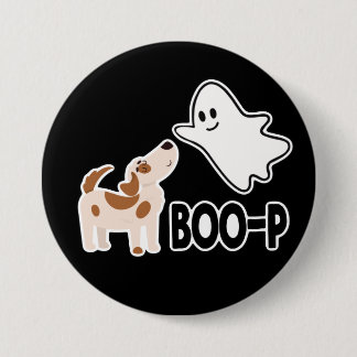Cute Spooky Boo Pup Halloween 7.5 Cm Round Badge