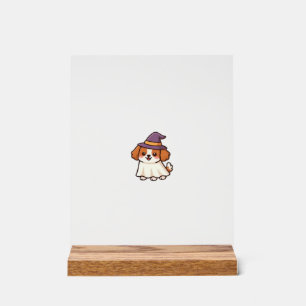 Cute Spooky Dog � Kawaii Halloween Puppy Classic T Acrylic Sign