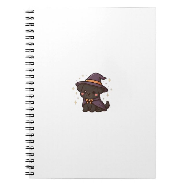 Cute Spooky Dog � Kawaii Halloween Puppy Oversized Notebook (Front)