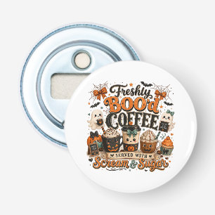 Cute Spooky Ghost Coffee Lover Halloween Bottle Opener