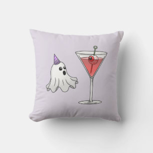 Cute Spooky Ghost & Creepy Cocktail Cushion