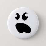 Cute spooky ghost face Halloween party pinback 6 Cm Round Badge<br><div class="desc">Cute spooky ghost face Halloween party pinback buttons. Funny design with scary cartoon monster eyes. Fun party favour for kids and adults. Change quantity to get the cheap bulk price.</div>