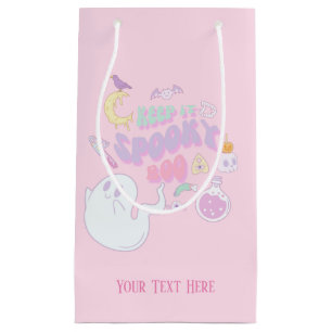 Cute Spooky Ghost & Gang Pastel Halloween Small Gift Bag