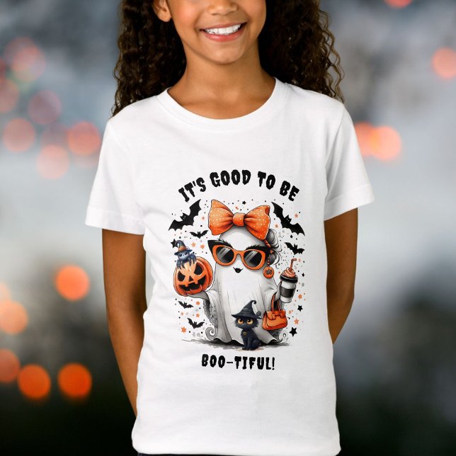 Cute Spooky Ghost Girl Halloween  T-Shirt (Creator Uploaded)