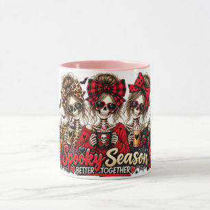 Cute Spooky Ghost Girls Halloween Design Mug