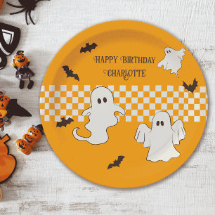 Cute Spooky Ghost Halloween Teen Birthday  Paper Plate