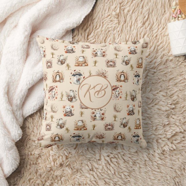 Cute Spooky Ghosts Whimsical Cushion (Blanket)