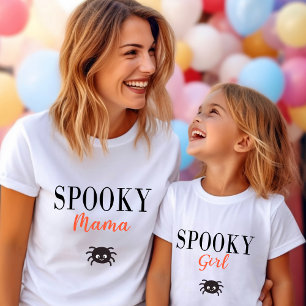 Cute Spooky Girl Family Halloween Spider T-Shirt