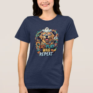 Cute Spooky Golden Retriever Halloween T Shirt