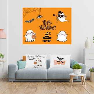 Cute & Spooky Halloween Accent Pillow