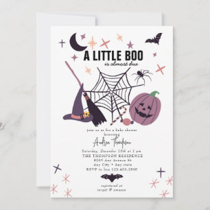 Cute Spooky   Halloween Baby Shower  Invitation