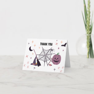 Cute Spooky Halloween Baby Shower Thank You Card
