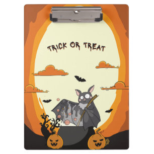 Cute Spooky Halloween Bat Party Clipboard