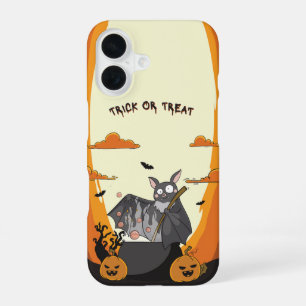 Cute Spooky Halloween Bat Party iPhone 16 Case