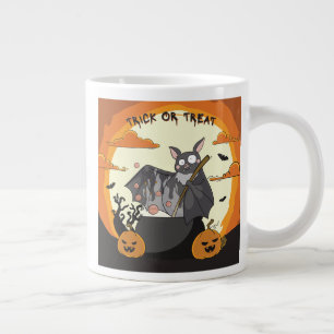 Cute Spooky Halloween Bat Party Large Coffee Mug