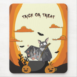 Cute Spooky Halloween Bat Party Mouse Pad