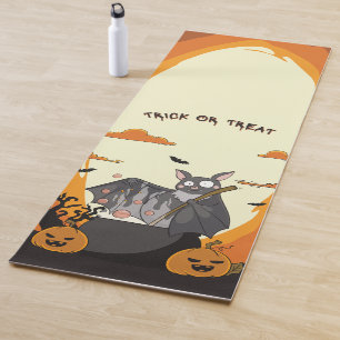 Cute Spooky Halloween Bat Party Yoga Mat