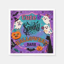 Cute Spooky Halloween Ghosts and Pumpkins Bash