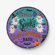 Cute Spooky Halloween Ghosts and Pumpkins Bash