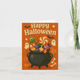 Cute Spooky Halloween Holiday Card