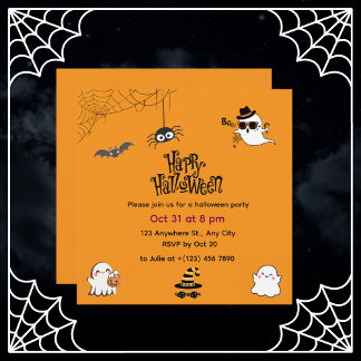 Cute & Spooky Halloween  Invitation