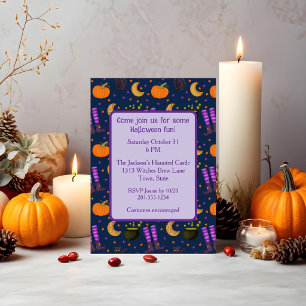 Cute Spooky Halloween Party Invitation