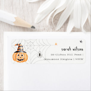 Cute Spooky Halloween Pumpkin Spider Web Stars